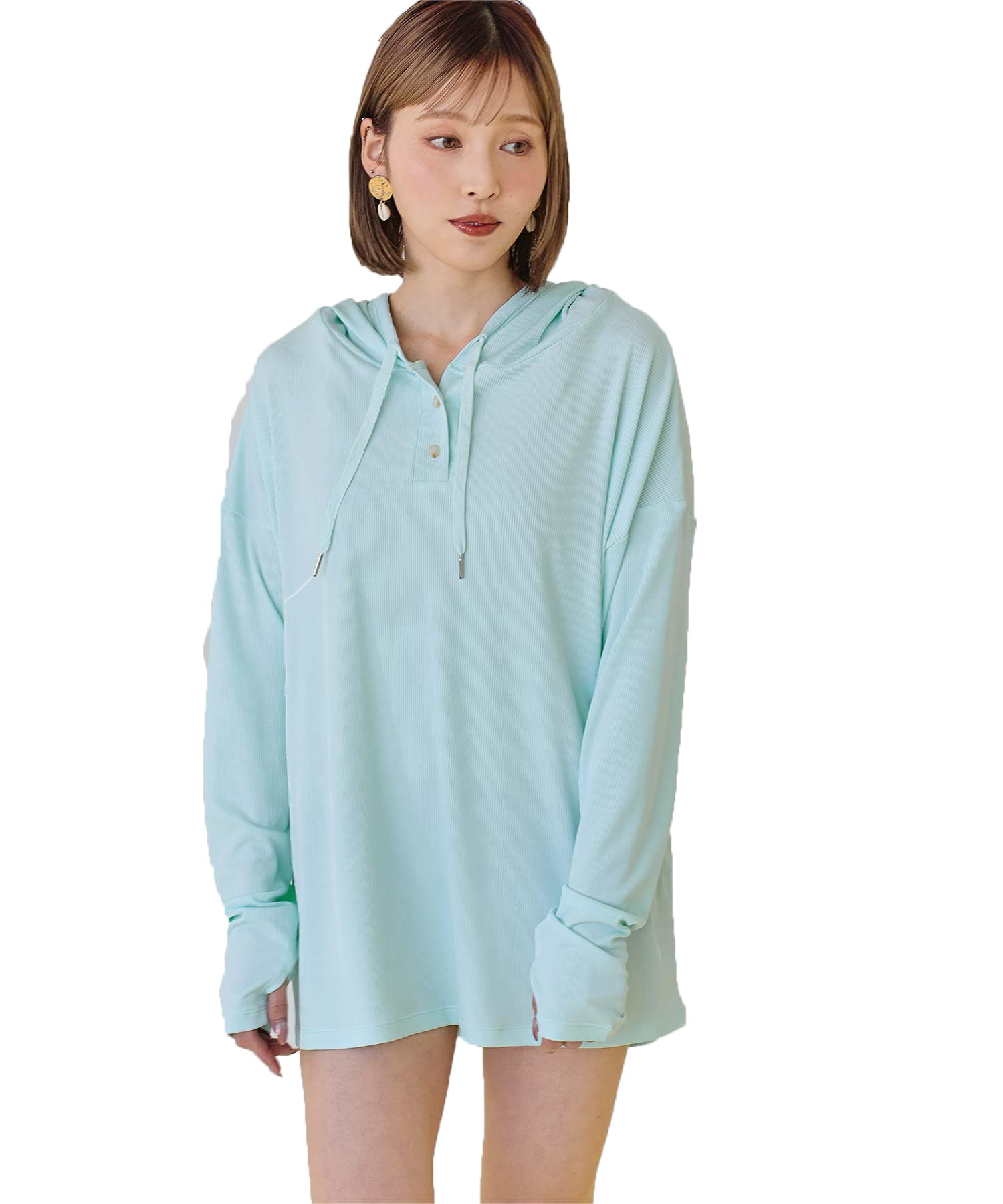 

Seedless Oversized Rush Hoodie Pullover DAXM0416 Free Blue Women s Size,
