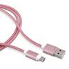 Câble Micro USB - KWMOBILE - Tressé - Nylon Rose - 1m - Chargeur Universel