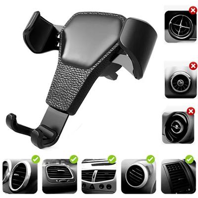 Autotelefoonhouder, universele clip voor ventilatierooster, mobiele telefoonhouder voor in de auto, zwaartekrachtstandaard voor smartphone met GPS-ondersteuning voor iPhone 13 12 en Xiaomi-telefoons