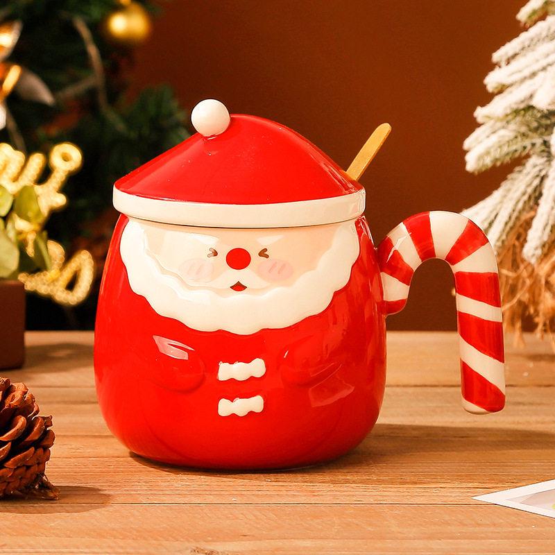Festive Ceramic Christmas Tableware & Tea Set with Decorative Ornaments
