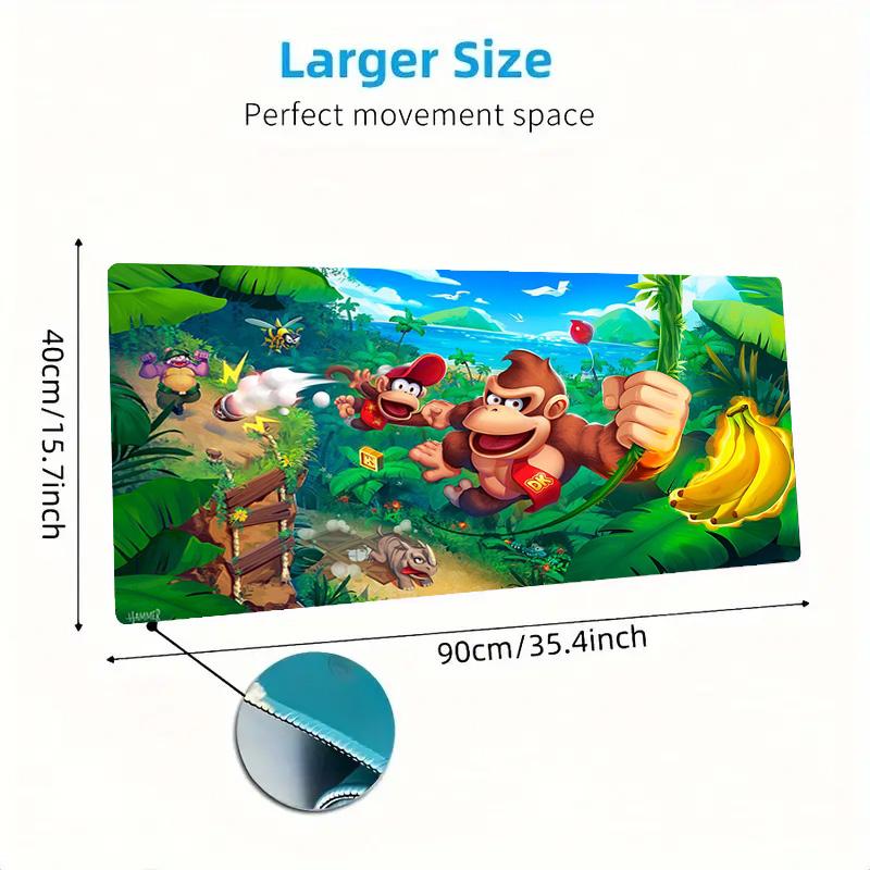 Donkey Kong Color Mouse Pad Large Gaming Table Cushion Non-slip Laptop Tablet Big Mousepad XXL Mat Mini PC Playmat With Lock edge