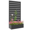 Raised Bed For Garden Planter With Trellis For Climbing Plants Vines Planter Box With Drainage Gap Black