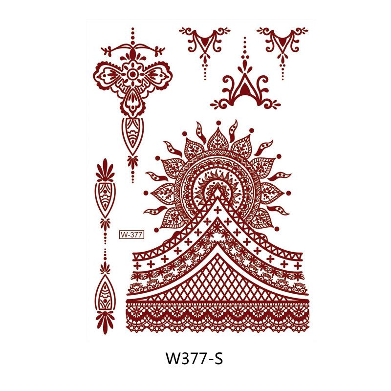 Beauty Sticker Vermilion Lace Tattoo Sticker Waterproof Tattoo Sticker