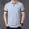 Summer New Men's Embroidered High End Cotton Short Sleeved Polo Shirt Spring/Summer New Business Leisure Outdoor Sports Breathable Shirt Men's Top