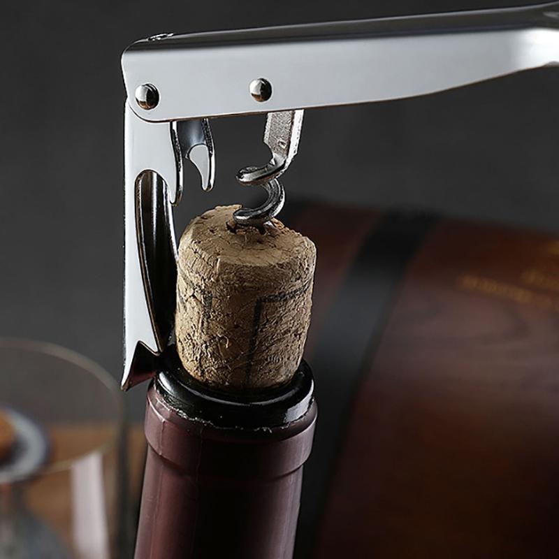 2 In 1 Stainless Steel Red Wine Opener Professional Multifunction Portable Screw Corkscrew Kitchen Bar Tools
