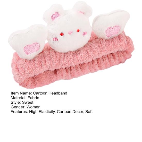 Lady Headband Cartoon Animals Thick High Elasticity Fluffy Sports Face Washing Sweat Absorption Bathing Lady Hair Band Hair Accessories