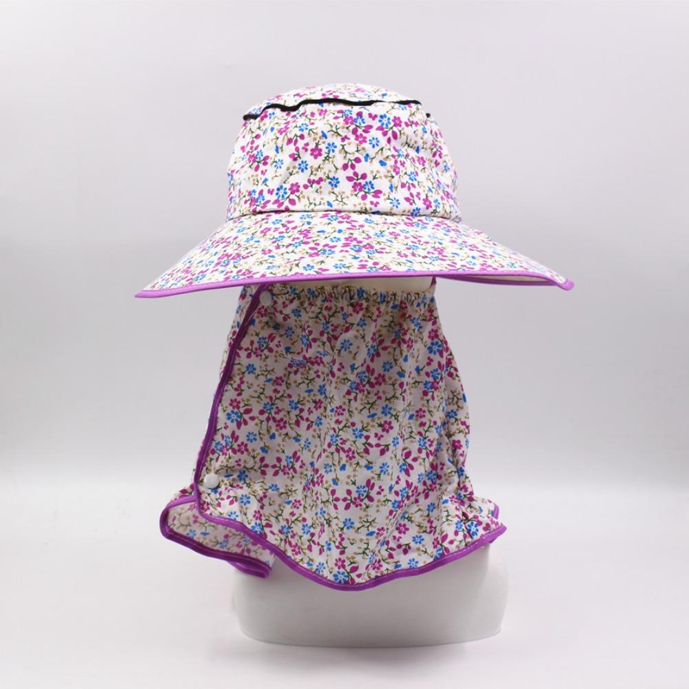 

Wide Brim Agricultural Work Cap Face Neck Protection Fisherman Hat New Fishing Cap Outdoor фиолетовый