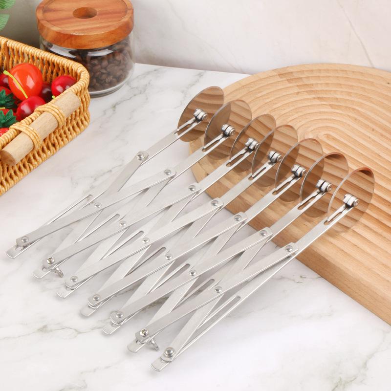 Baking Tools Kitchen Accessories Stainless Steel Adjustable Pizza Wheel 3 5 7 Wheels Pizza Cutter Bread Dough Cutter