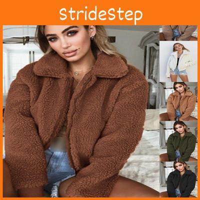 Gemütliche und modische Damen warme Teddybär-Taschen flauschige Fleece-Pelzjacke Mantel
