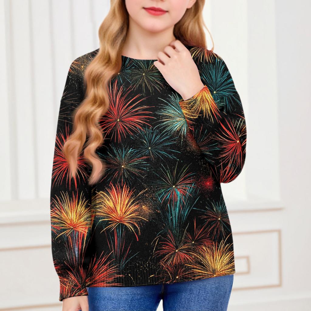 Christmas Day Sweatshirts For Children Boys And Girls Knit Sweater Cute Shirt Fall Crewneck Pullover Tops