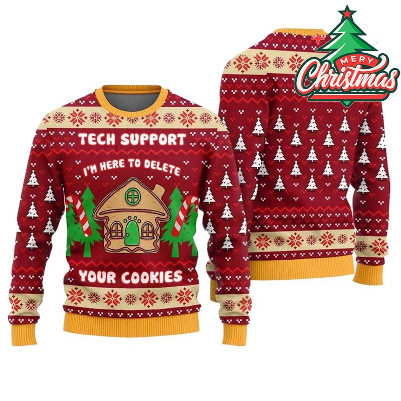 Oh Snap Funny Gingerbread Christmas Ugly Sweater Men Clothes Cute Neon Print Loose Sport Sweater Festival Unique Gift Sweatshirt