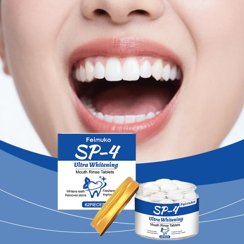 Feimuko Sp-4 Whitening Tooth Powder With Hydroxyapatite - Remineralizing, Cool Mint, Enamel Repair & Fresh Breath