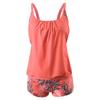 2024 Plus Size Women's Quick-dry Two-Piece Set: European & American Style Bikini with Shorts and Vest