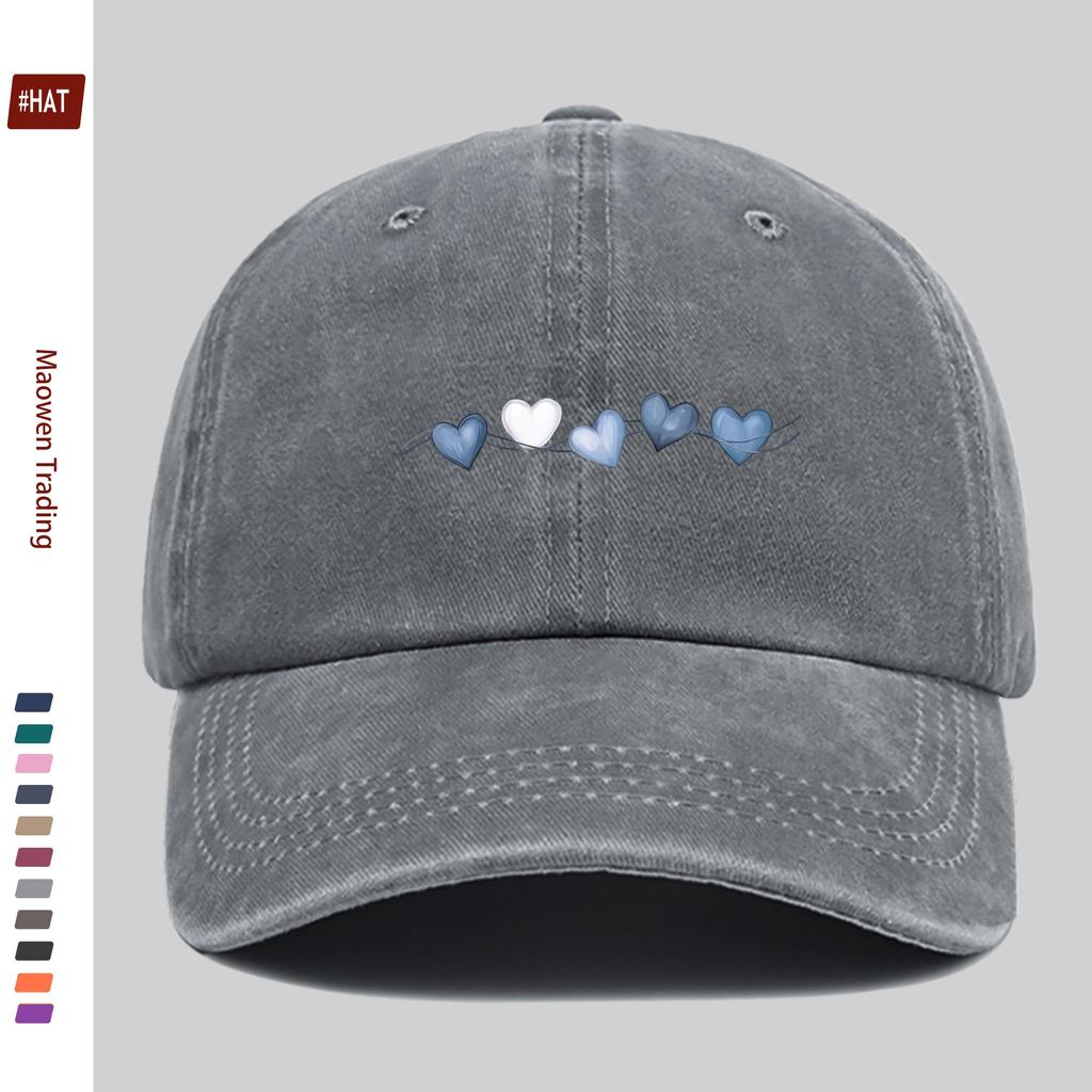 Pc Pcs Color Block Heart Print Baseball Cap for Men Women Adjustable Snapback Trucker Hat Lightweight Breathable Suitable