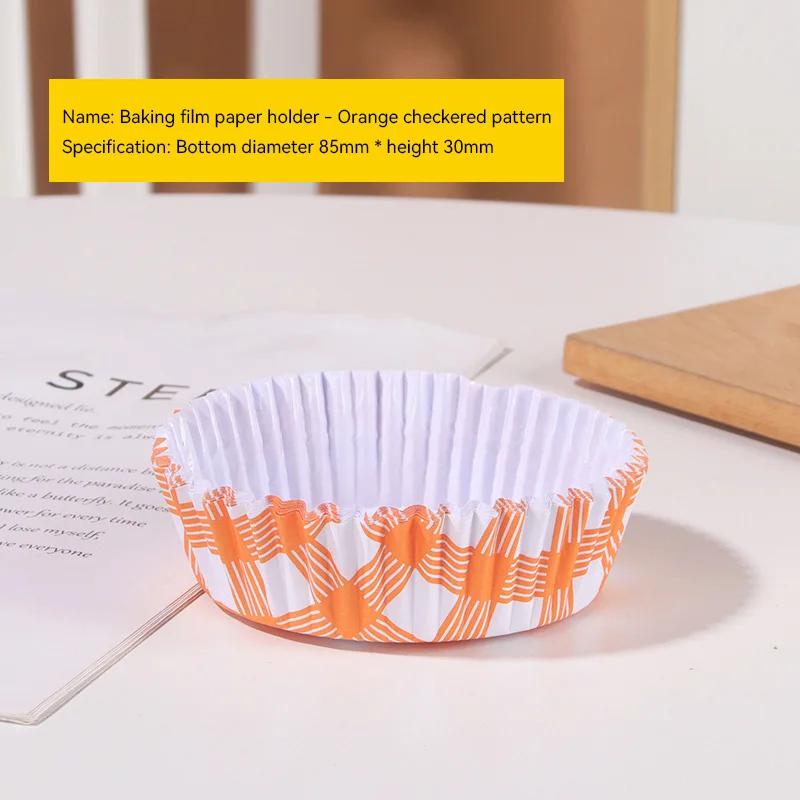14*5*3cm 100pcs Disposable Muffin Cups Egg Tart Molds Heat Resistant Cupcake Cups Thickened Paper Cupcake Liner Mold Baking Tool