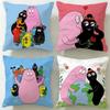 Klassische Cartoon Barbapapa Kissenbezug Weich Leicht zu Waschen Kissenhülle Vielseitig für Sofa Bett Reisen und Büro
