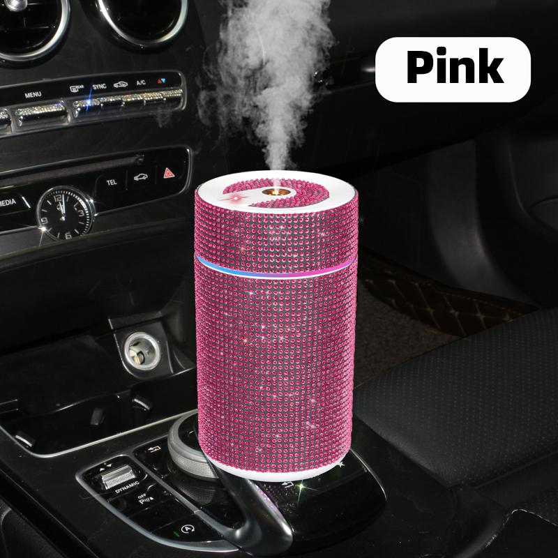 

Увлажнитель воздуха для автомобиля Diamond, проекционный увлажнитель воздуха со звездным небом, диффузор со стразами, освежитель воздуха, блестящие автомобильные аксессуары розовый