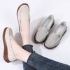 Weiche Mokassins für Damen zum Hineinschlüpfen, lässig, elegant, für den Sommer, atmungsaktives Leder, schwarze Mokassin-Schuhe