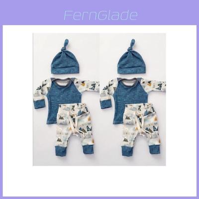 3pcs Premium Quality Newborn Baby Boys Girls Romper Jumpsuit T-shirt Pants Set For Stylish Comfort