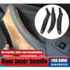 ABS Car Carbon Fiber Interior Door Armrest Handle Left Right Pull Trim Cover For BMW E70 E71 X5 X6 2007 - 2012 2013