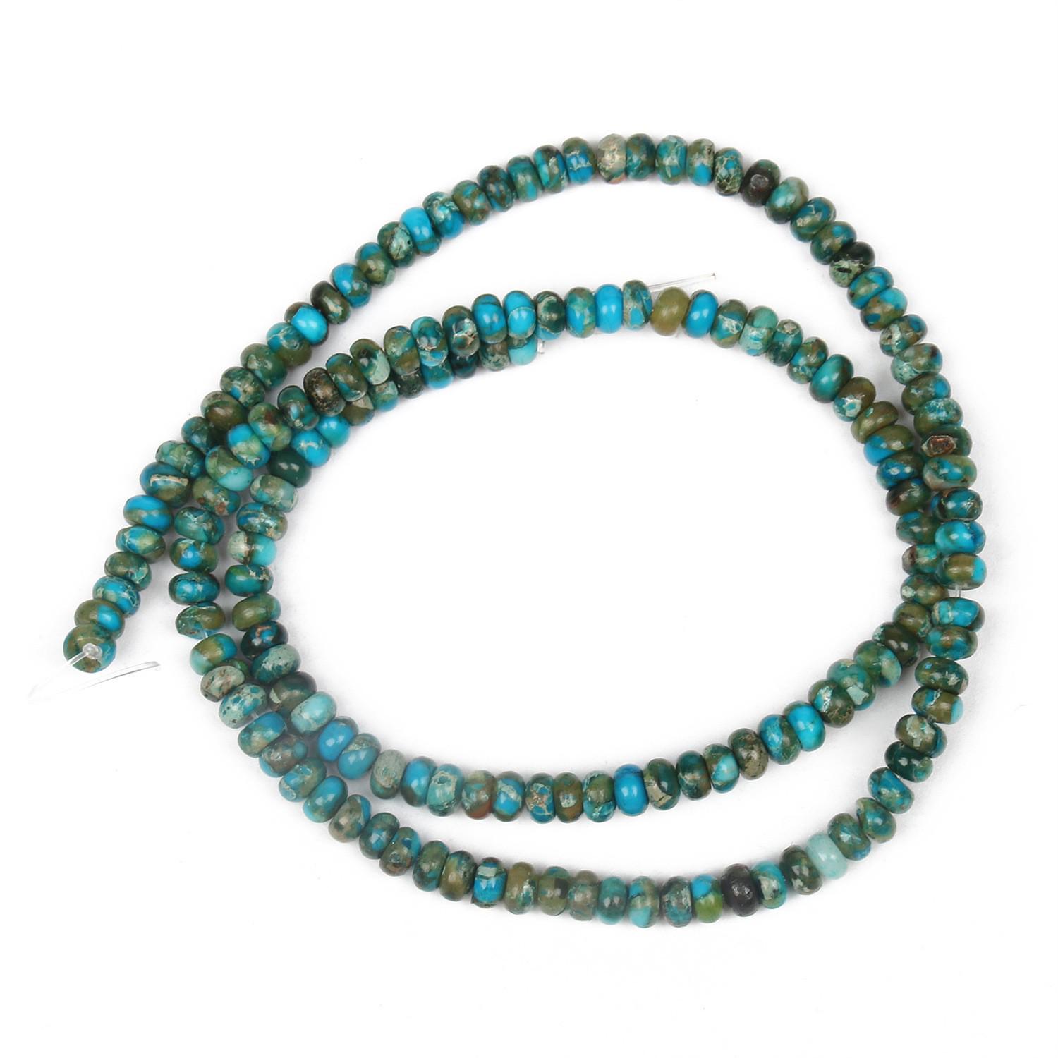 

Набір прикрас з бісеру з натурального імператорського каменю: Браслет і намисто з бісеру Abacus 2*4mm/about 130 pieces