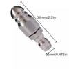 1/4 Inch Stainless Steel High-Pressure Sewer Cleaning Nozzle with 6 Jet Orifices, 5000 PSI Rated