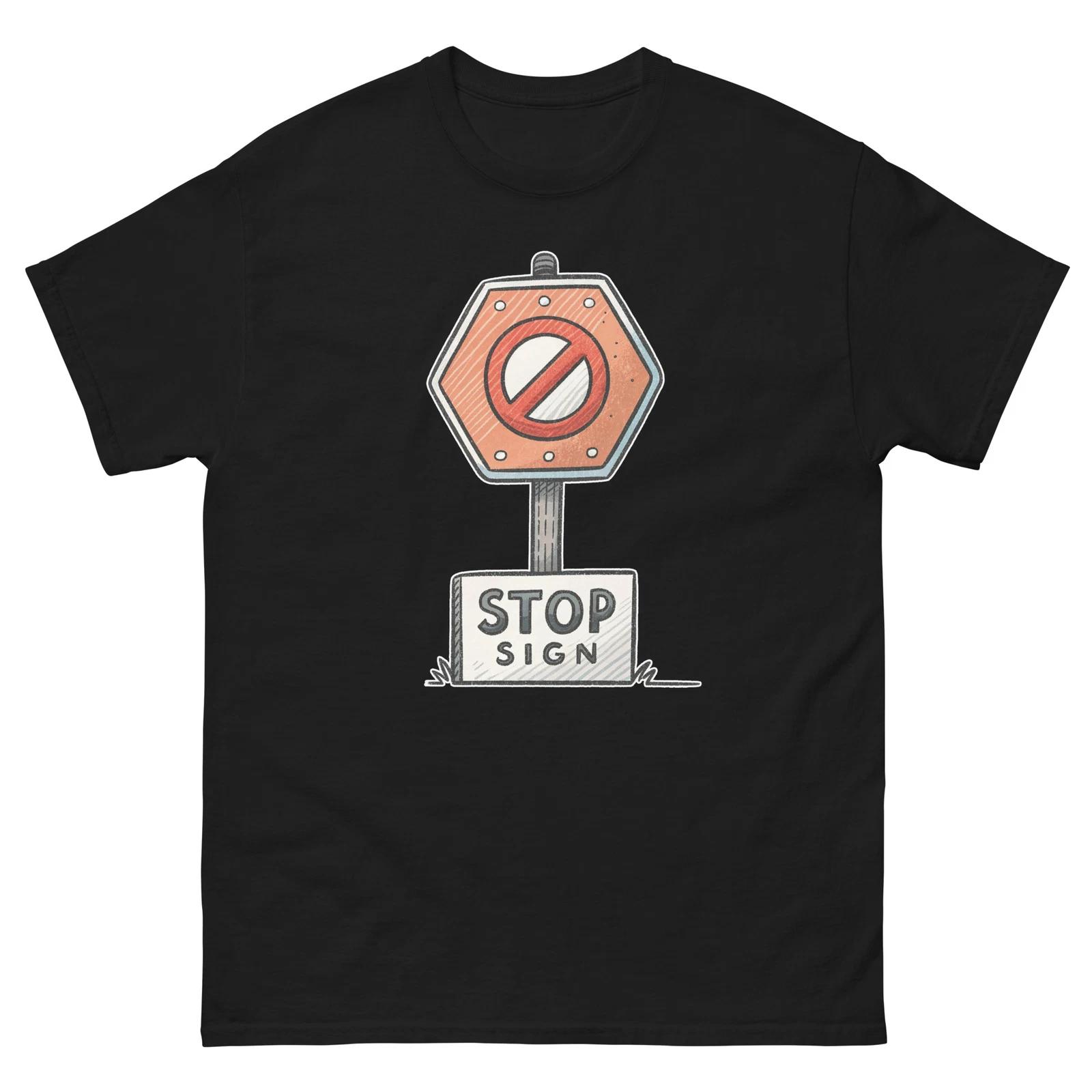 Stop Sign Object Place Item Urban T-Shirt XL