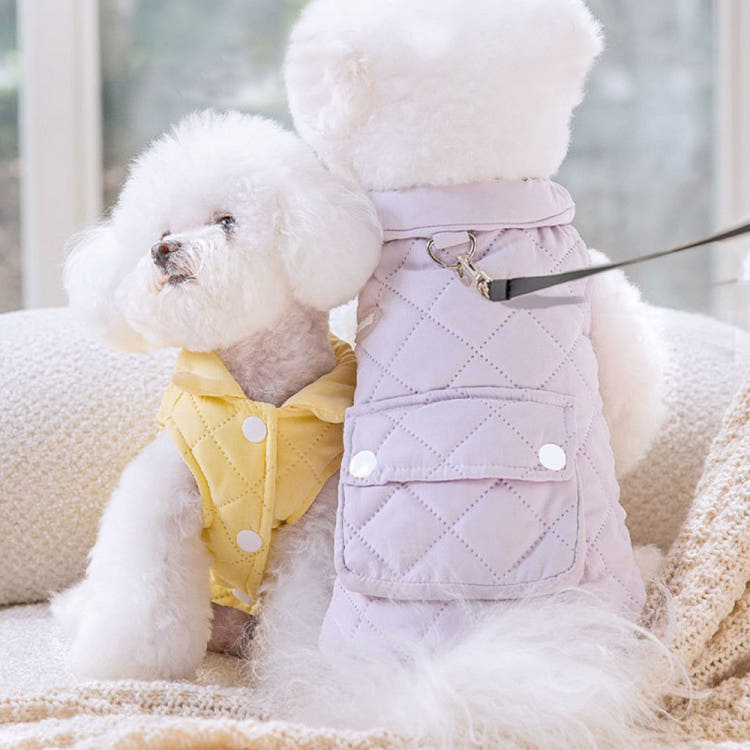 [KIMnyang_deng] Light Macaron Lightweight Padded vestCat Puppy Winter Clothes (XS-2XL)