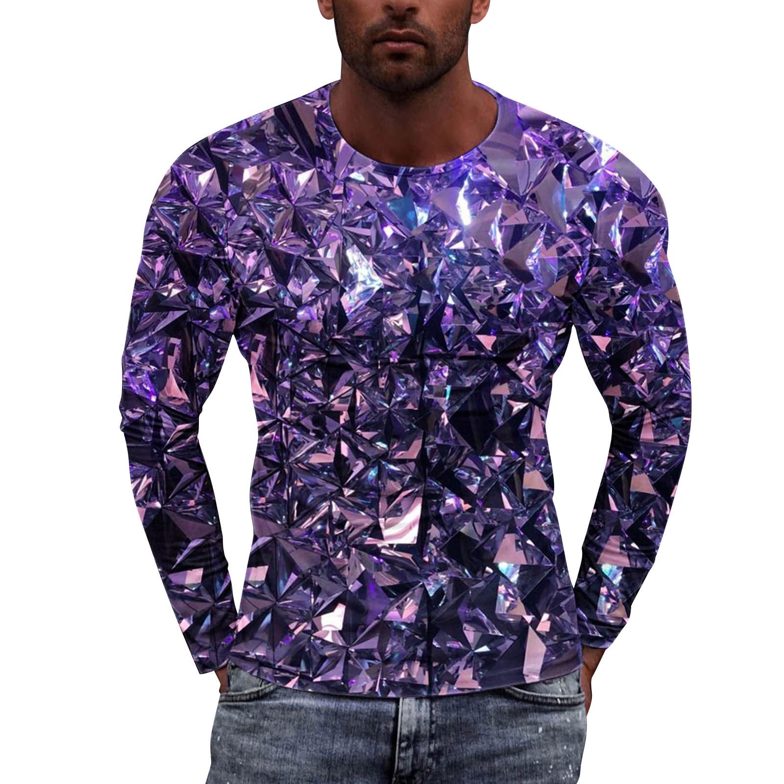 

Муж. Футболка Круглый вырез Одежда Одежда На открытом воздухе Длинный рукав С принтом Модельер Винтаж S