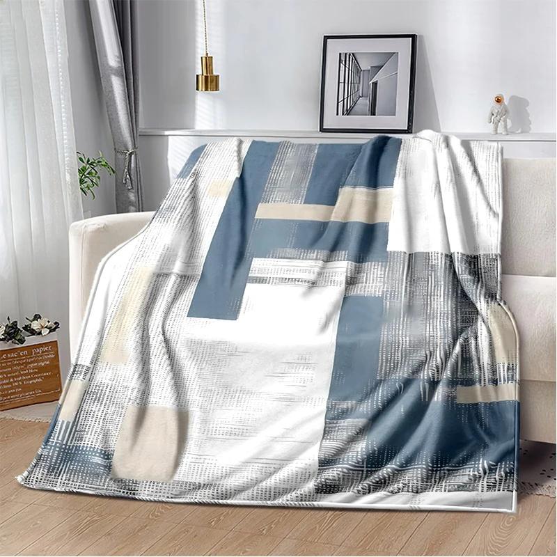 2025 New Style Bohemian Abstract Modern Art Geometry Blanket,Soft Throw Blanket for Home Bedroom Bed Sofa Travel Picnic Gift Kid