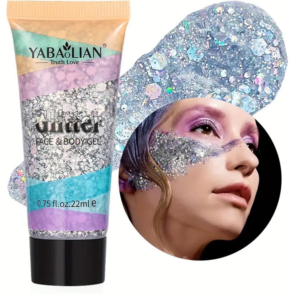 

Гель с блестками для тела «Русалка» - Стойкий блеск для карнавала, вечеринок, фестиваля и сценических выступлений - Отлично подходит для девочек