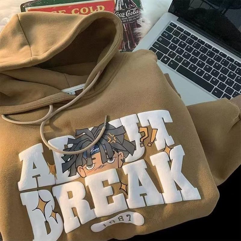 Hooded Sweater Men s Autumn and Winter 2026 New Trendy Brand Ins Loose Autumn Clothing Boys  Autumn and Winter Hooded Jacket Trendy XL