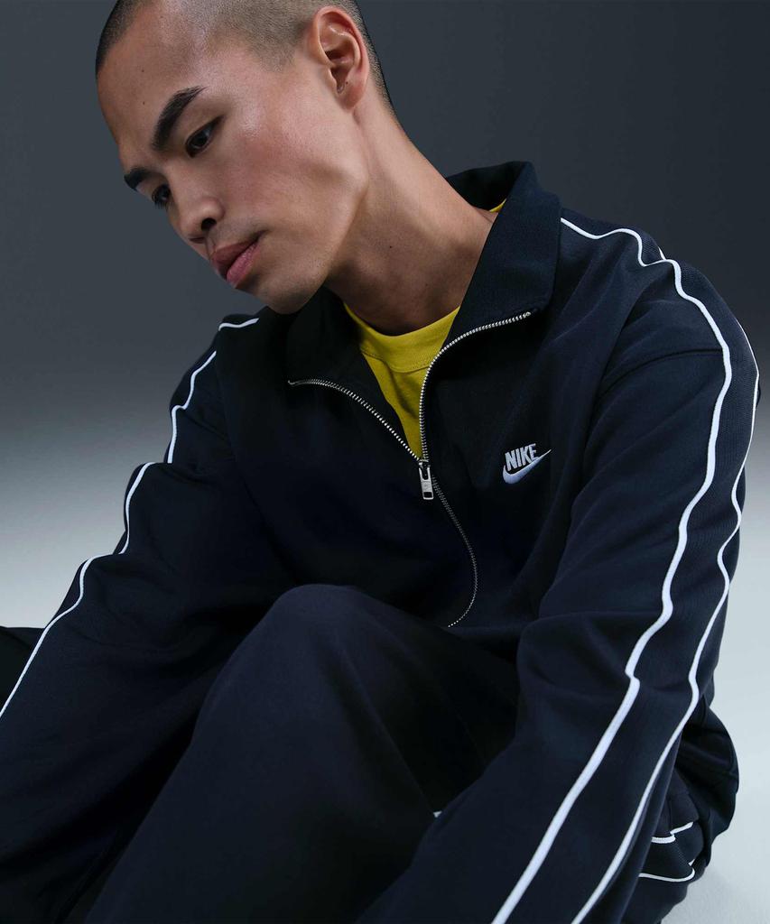 Nike Sportswear Club Oversized Knit Track Jacket M - Obsidian:White / Hv1418-451