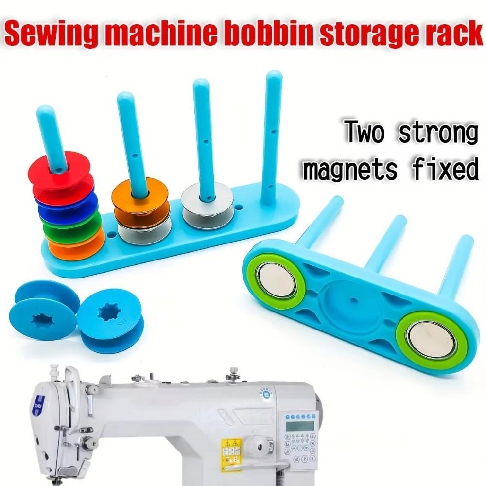 Plastic Magnetic Bobbin Holder 5 Column Compact Thread Bobbin Organizer Magnetic Adsorption High Efficiency