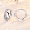 Female Zircon Simple, Compact, Interlaced Hollow Charm Earrings