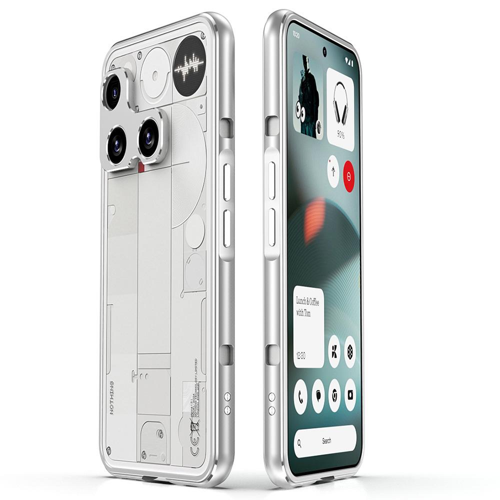 För ingenting telefon (3) 5G Stötfångarskal Metallram Telefonskydd med Kameralinsskydd