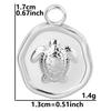 Titanium Steel Charm Silver Color Sea Animal Starfish Tail Sea Wave Shape Stainless Steel Charms For Jewelry Making Bulk Pendant