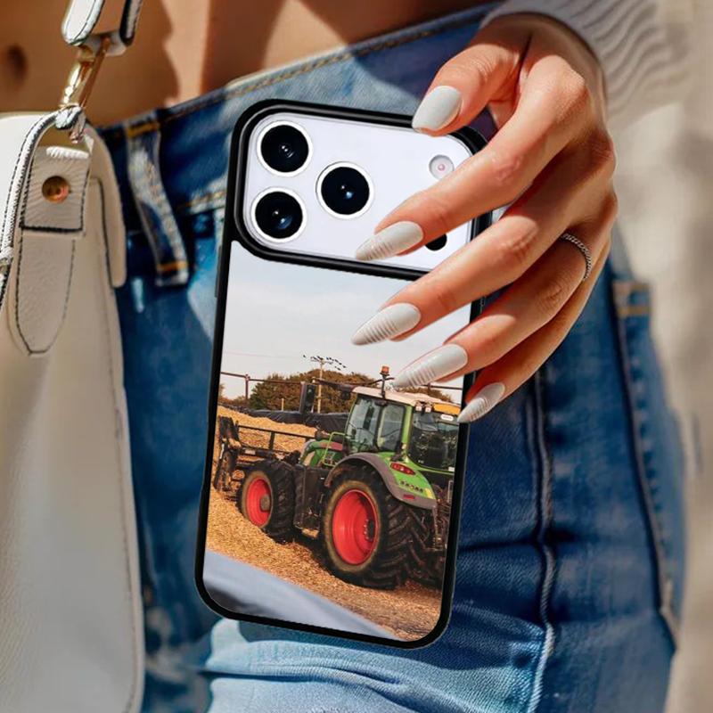 Red Tractors Car Phone Case For iPhone 17 Air 14 15 13 12 Max Cover For Apple 16e 11 Pro Max Plus Coque