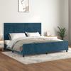 Bed Frame without Mattress Dark Blue 200x200 cm Velvet