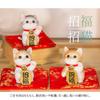 Devalier Maneki-neko Cat Figurine, Soothing, Prosperous Business, Protection from Misfortune and Illness, Good Fortune, and Financial Fortune,