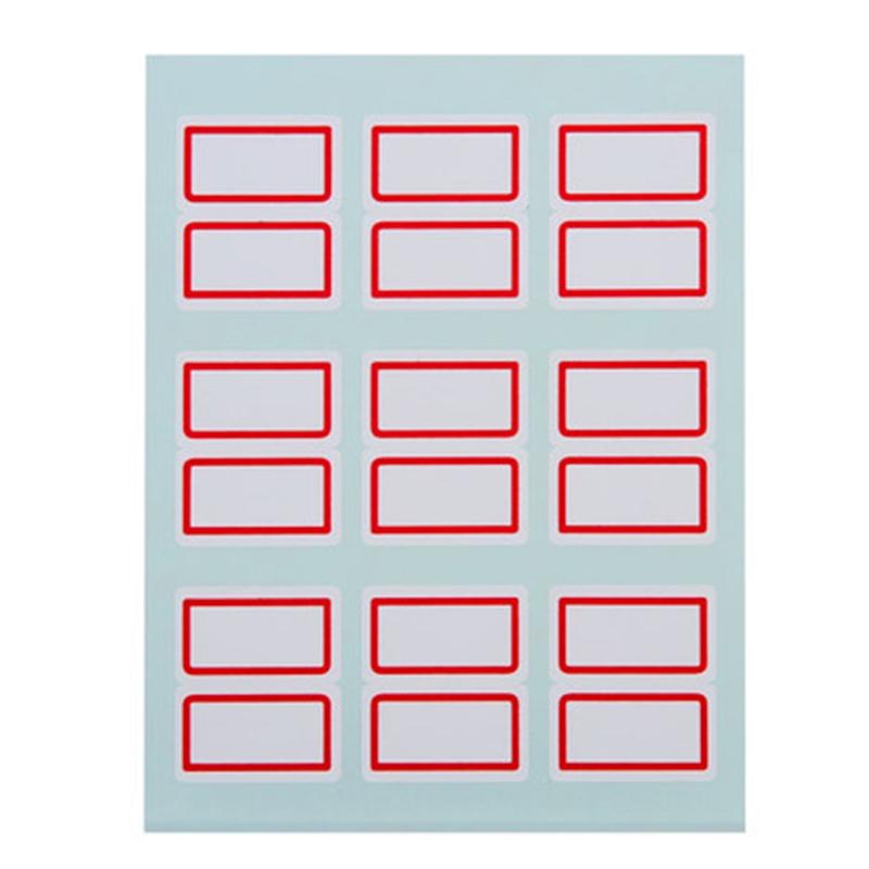 Creative DIY Blank Labels Sticker Self-Adhesive Paper Classification  Storage Distinguish 12 Pcs Red Stickers