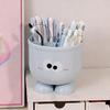 Pen Holder Cartoon Design Macaron Color Desk Organizer Large-capacity Partitioned Desk Caddy Home Office School Decor