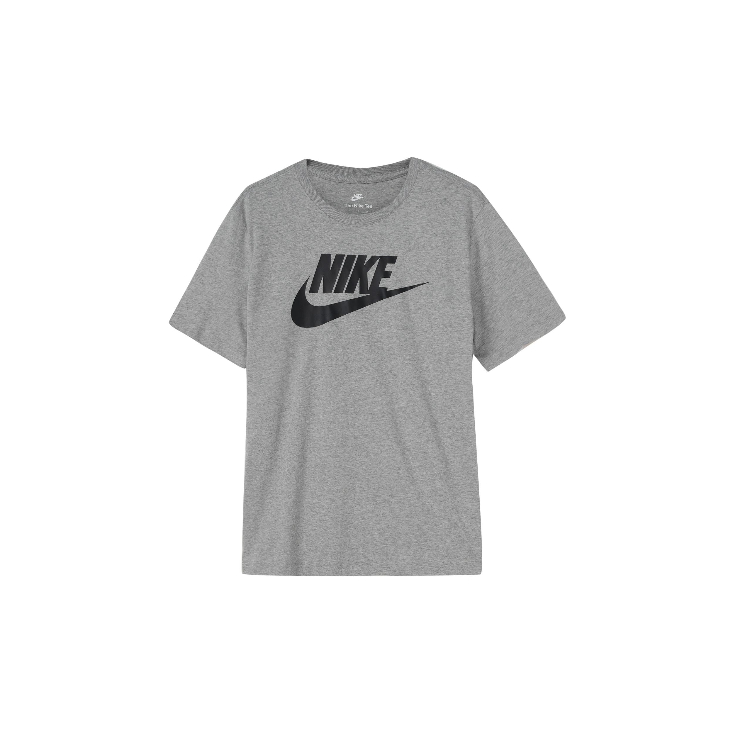 Nike Sportswear Alphabet Logo Printing Round Neck Short Sleeve Gray Men s BV0629-063 S