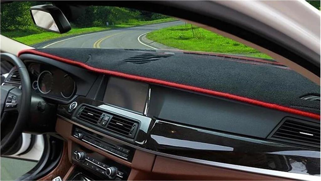 Center Console Car Dashboard Mat Carpet Decorative Non-slip Mat Windshield Sunshade Fit Toyota Camry For XV40 2007-2011 (Red,RHD)