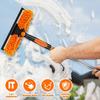 Long Duster Window Cleaning Squeegee 2 In 1 Washing Window Washing Kit  For Indoor Outdoor Mirror