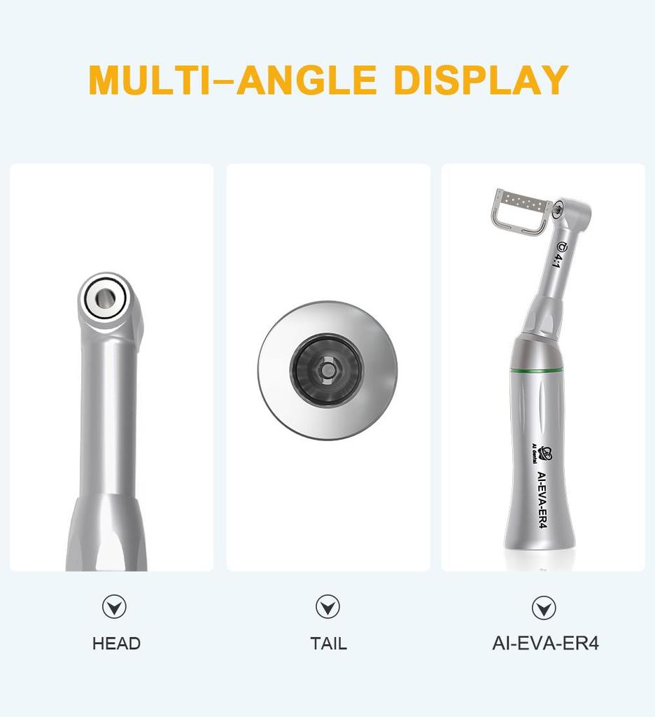 Dental Contra Angle Handpiece Set AI-EVA-ERS 4:1 Reduction Vertical Reciprocating Orthodontic Treatment Tools