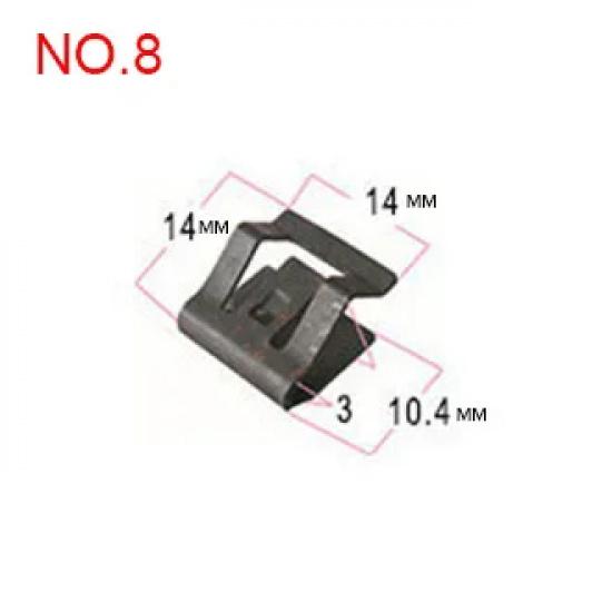 10Pcs Metal Rivets Universal Auto Front Console Dash Dashboard CD Panel Snaps Clips Retainer Metal Clip