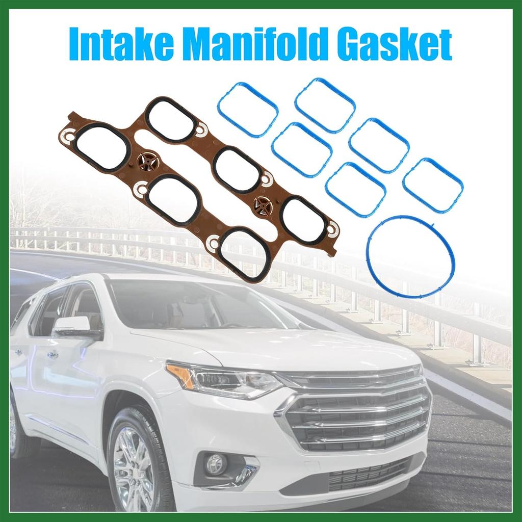 Motoforti Cylinder Engine Intake Manifold Gasket Upper and Lower with Throttle Body Gasket 12691199 12673301 for Chevy Camaro 3.6L 2012-2015