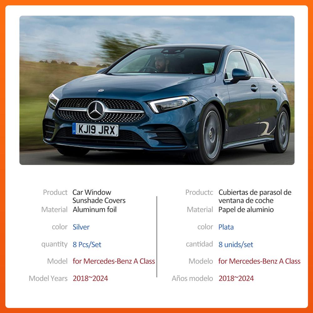 

Автомобильный магнитный солнцезащитный козырек для Mercedes-Benz A Class W177 180 200 2018~2024 Рама лобового стекла Занавеска Окно Крышка люка Аксессуары