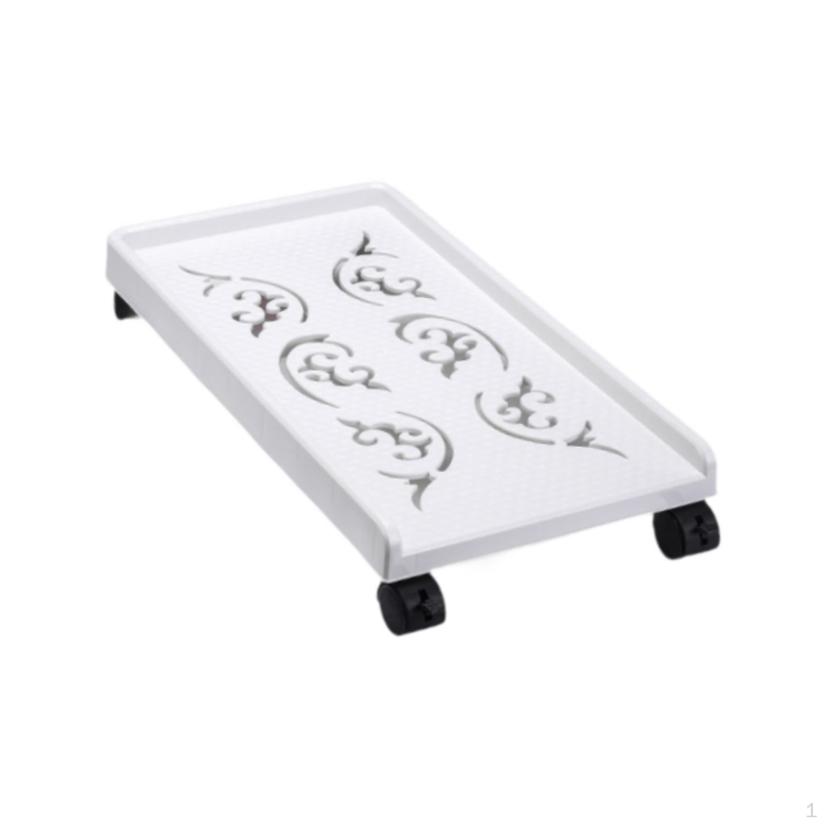 

Компьютерная стойка-стойка с кронштейном для хранения с 4 роликами для игрового ПК белый